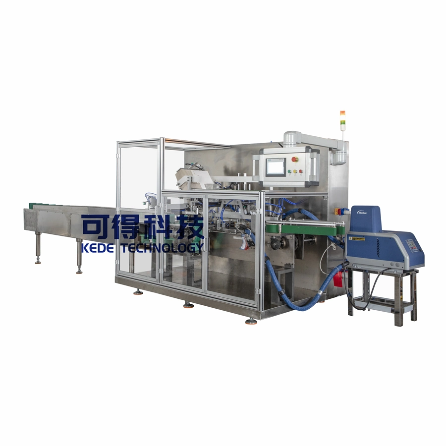 Automatic Horizontal Carton Box Cartoner Packing Machine for Mask / Tube / Cosmetic / Bottle / Soap / Glove / Food / Beverage Pharmaceutical Cartoning Machine